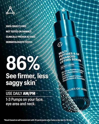 Allies of Skin 1oz bottle side view highlights compact anti-aging packaging.