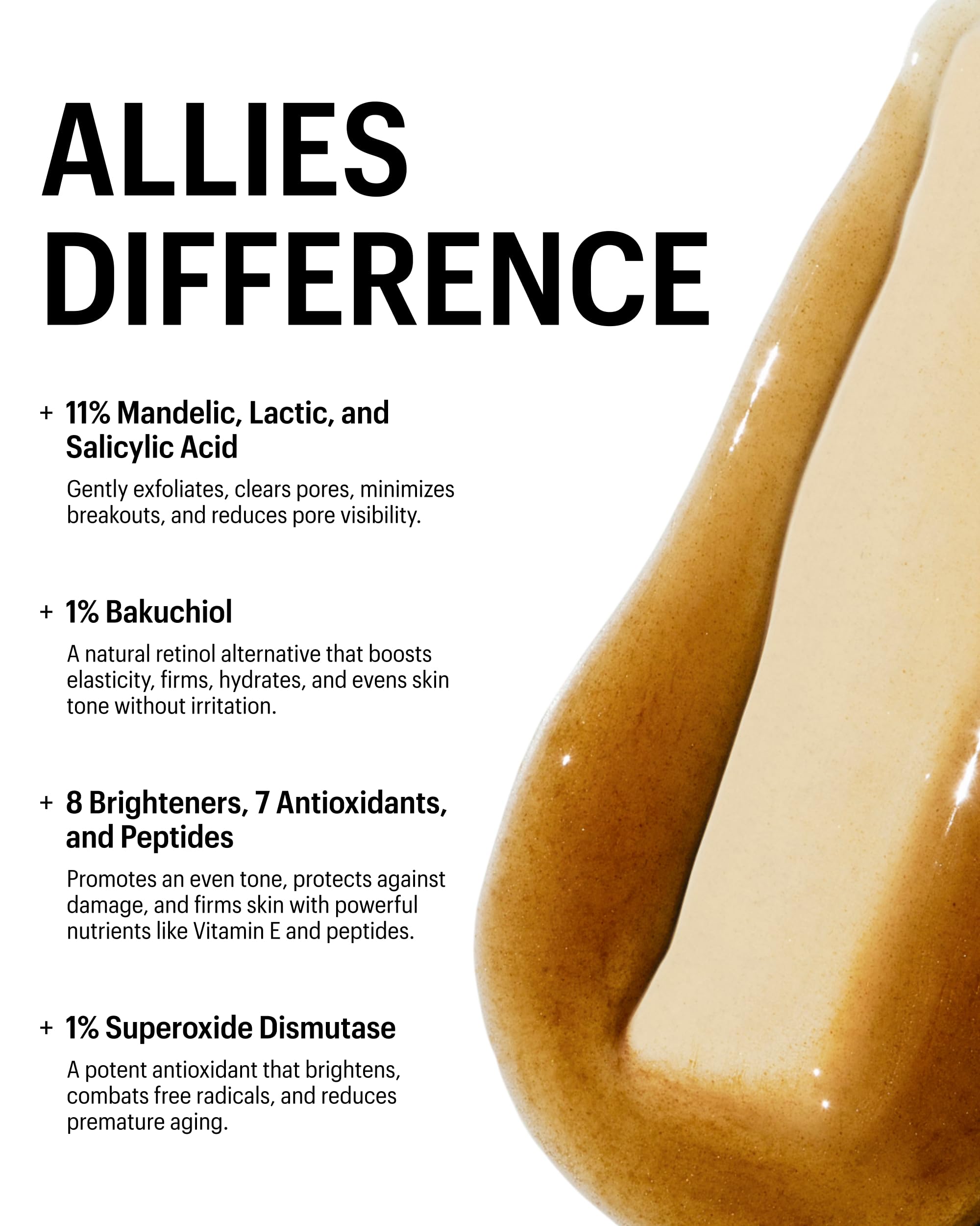 Allies of Skin hyaluronic acid glow closeup suggests overnight hydration and plumpness.