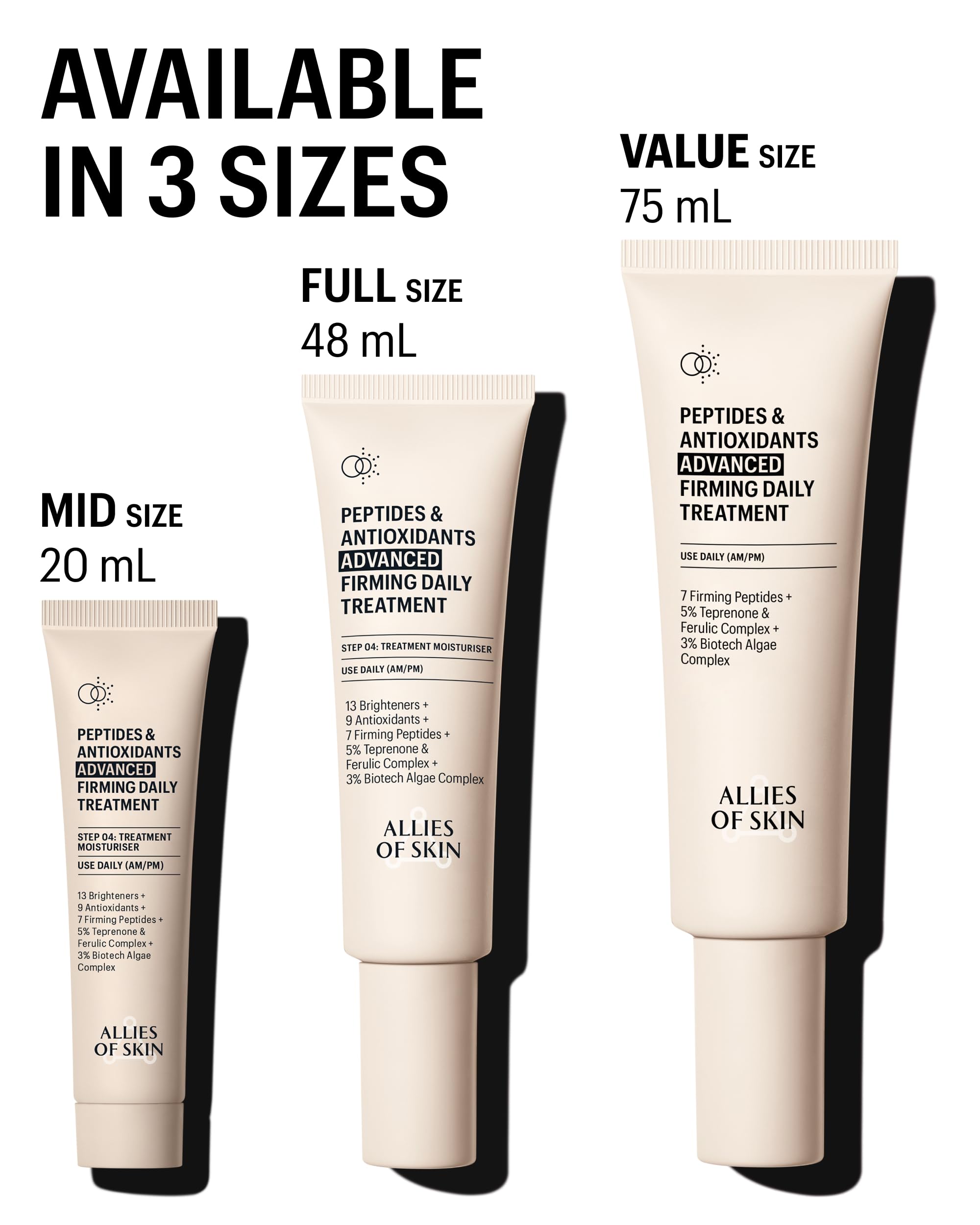 Allies of Skin cream texture shot demonstrates smooth, fast-absorbing application