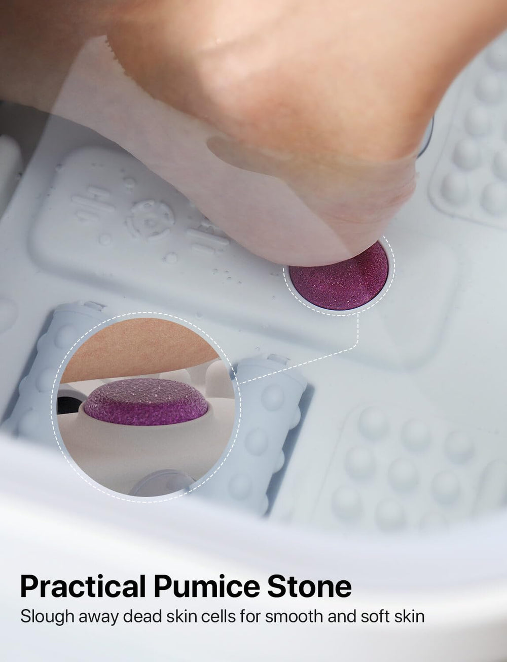 ALLJOY foot spa foldable design for compact storage after use.