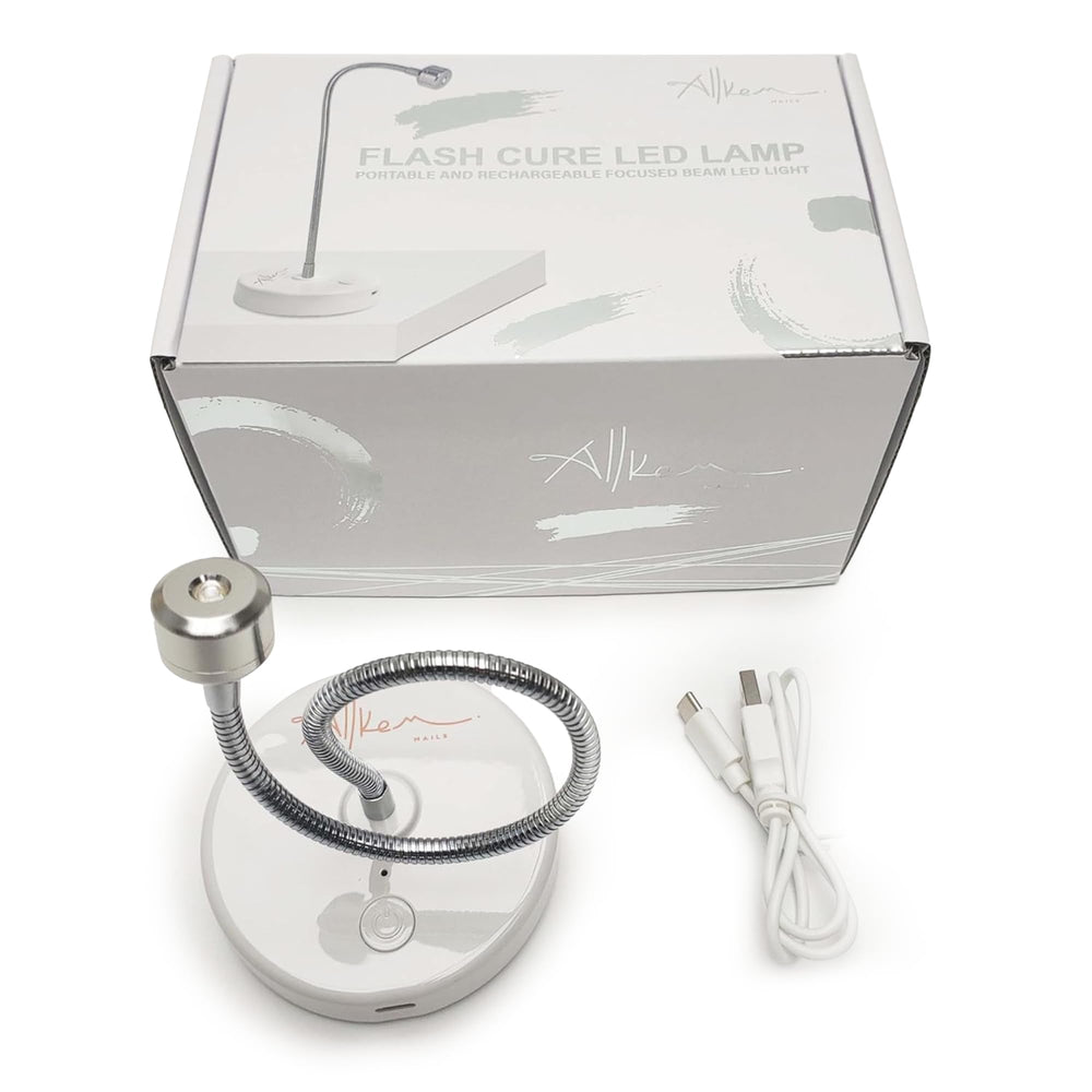 ALLKEM cordless nail dryer in silver close-up shows compact design