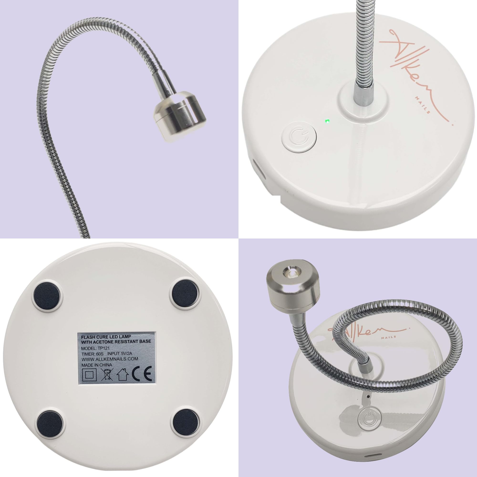 ALLKEM 3W flash cure nail lamp delivers rapid 10–15s treatment