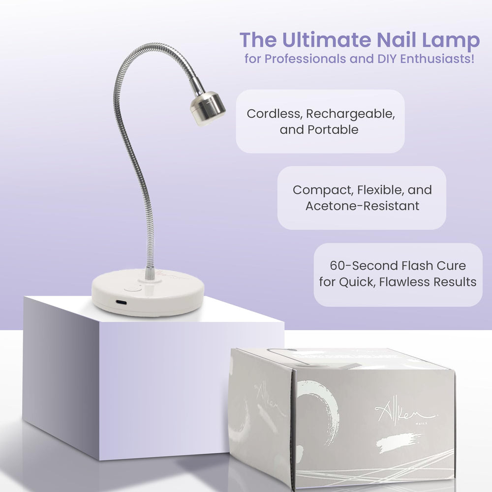 ALLKEM UV-LED nail lamp with flat base ideal for stable home use