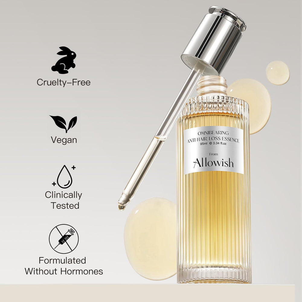 ALLOWISH Serum being massaged onto the scalp for even application