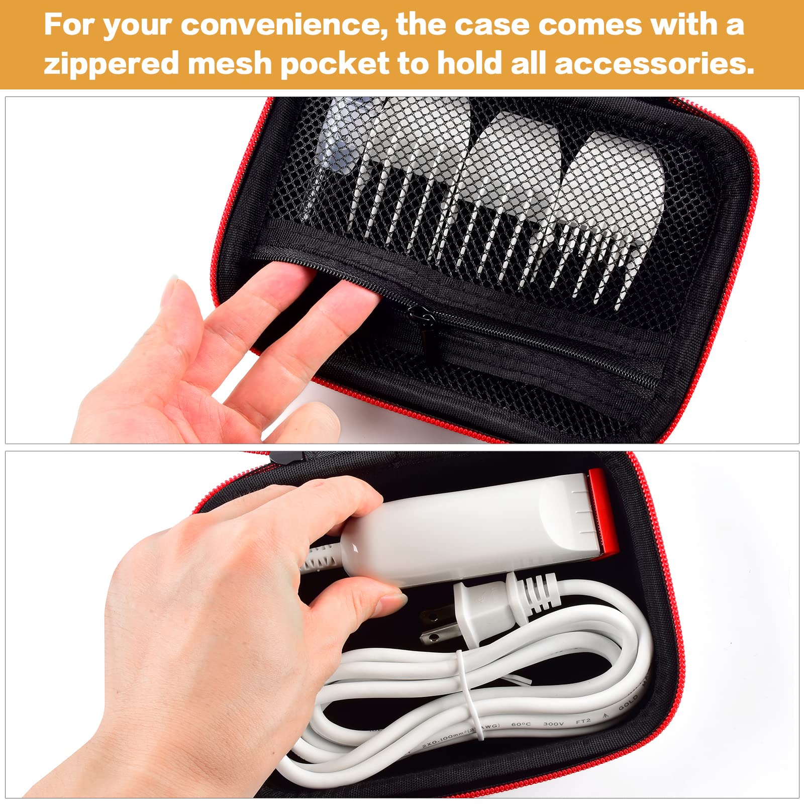 ALLPRIMO peanut case compact dimensions fit in backpacks for travel grooming