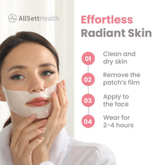 AllSett Health Bio Collagen Face Mask probiotics visual showcasing skin barrier support.
