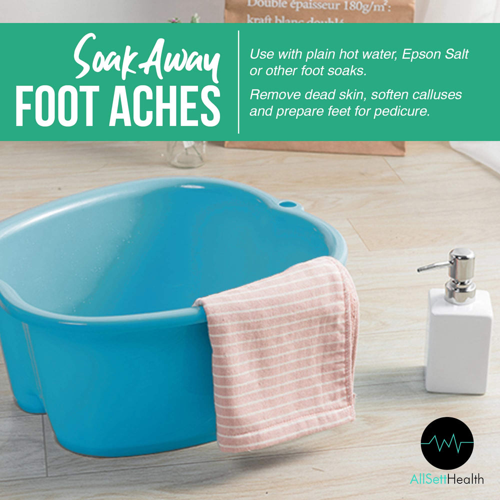 AllSett Health foot soaking basin durable wall closeup indicating sturdy construction