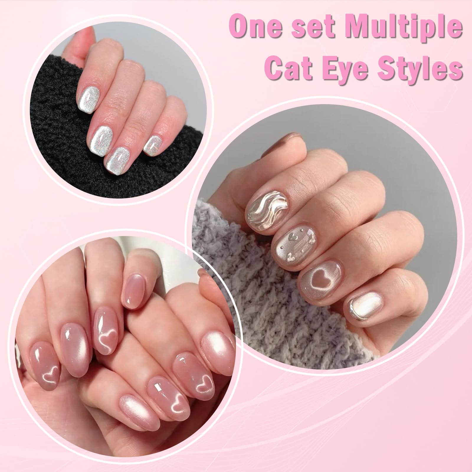 Allstarry compact cat-eye nail kit is portable for home or travel.