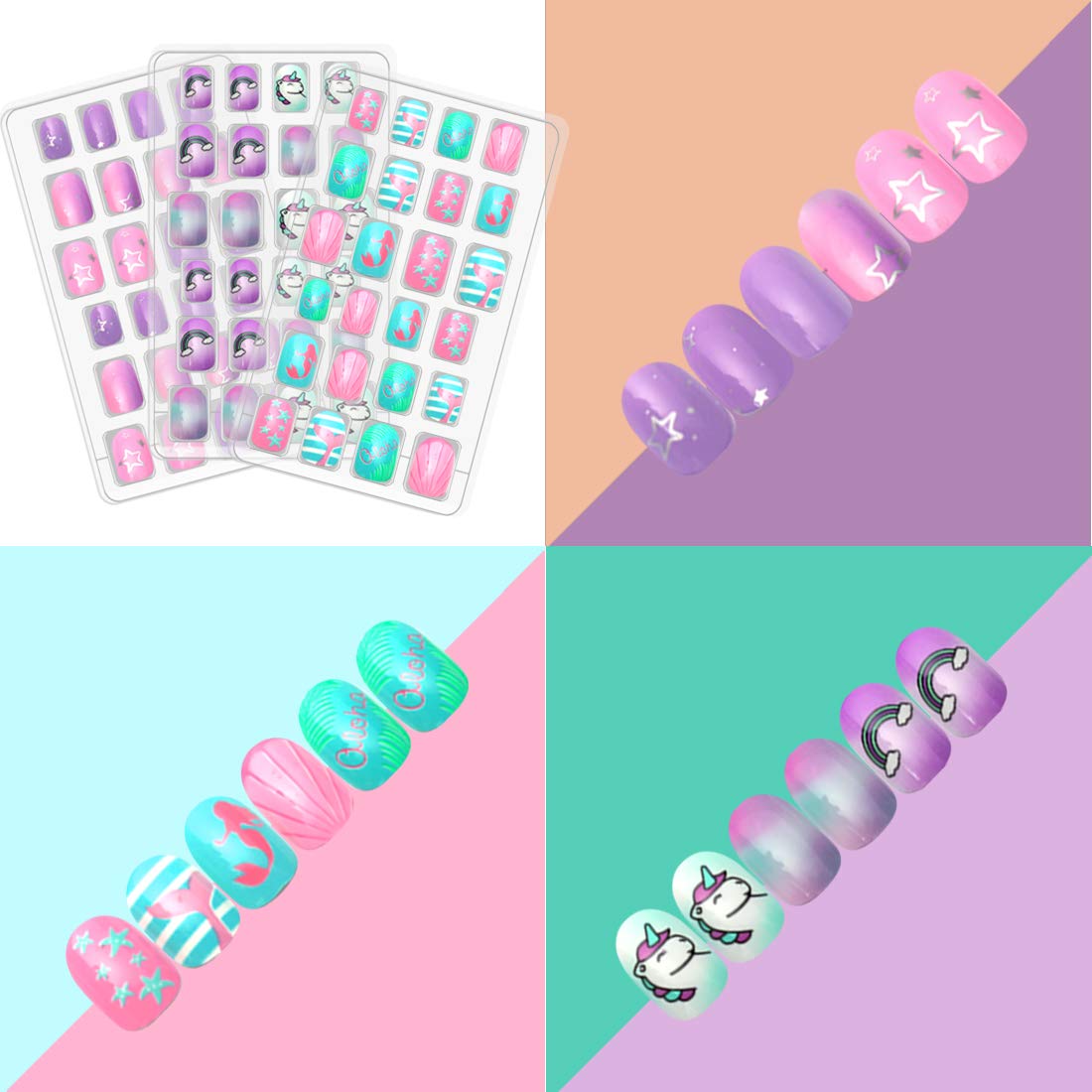 Allstarry kids nail art kit supports easy at-home DIY designs.