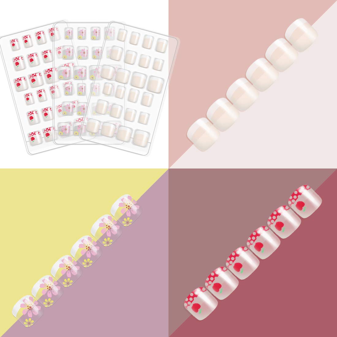 Allstarry nails packaging image highlights 120-piece kit and simple removal guidance