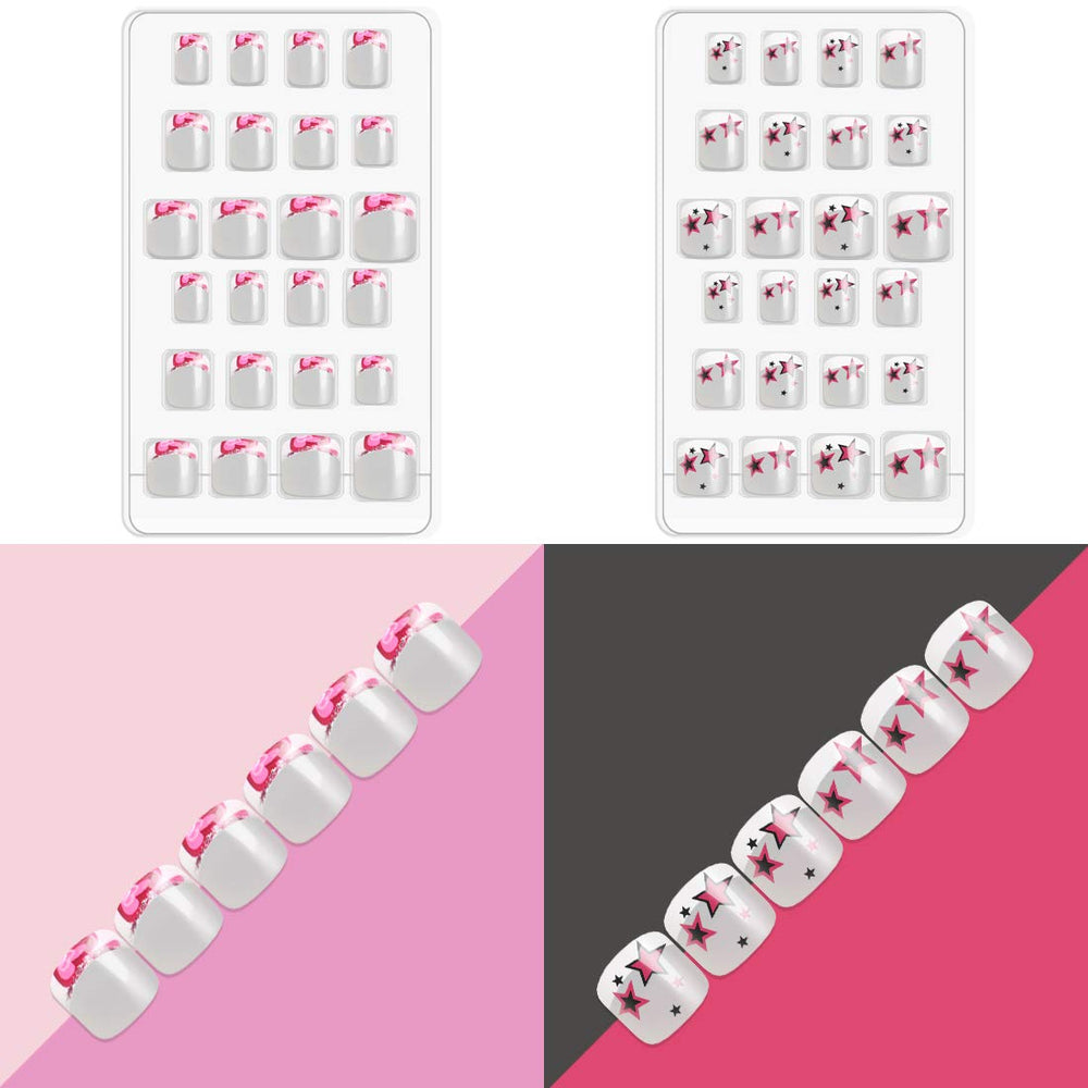 Allstarry nails size chart close-up displays ten sizes and finger-fit options