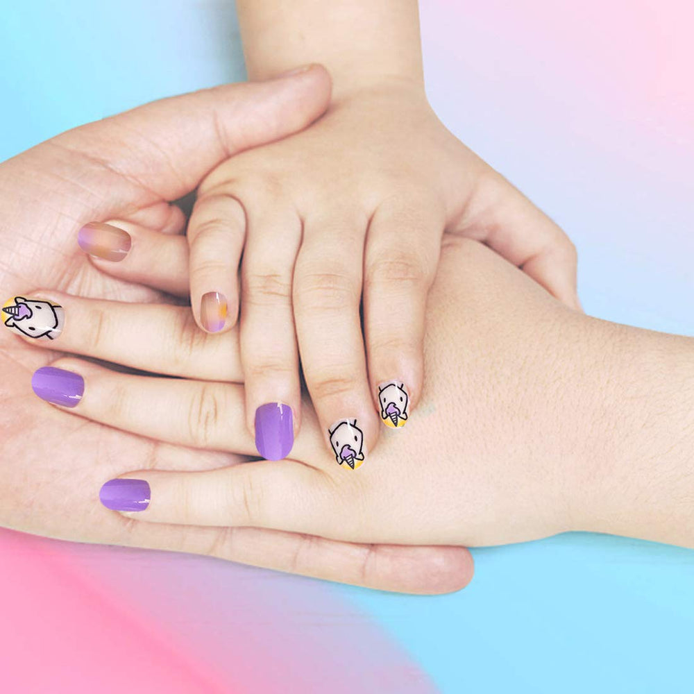 Allstarry pre-glue nails enable easy at-home application for kids and parents.