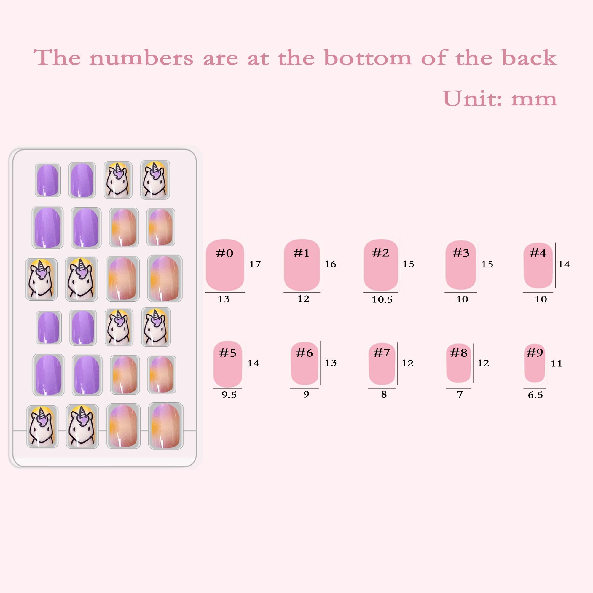 Allstarry unicorn-pattern nails ideal for imaginative play and party décor.