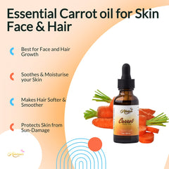 Allurials carrot seed oil application showing scalp massage for vitality.