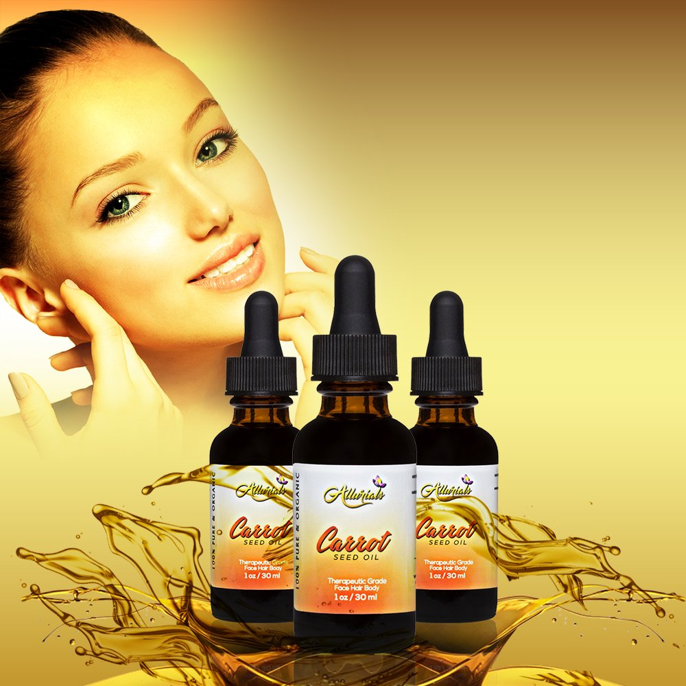 Allurials carrot seed oil vegan formula for cruelty-free skincare.