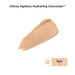 Almay Anti-Aging Concealer tube swatch demonstrates lightweight coverage for under-eye areas.