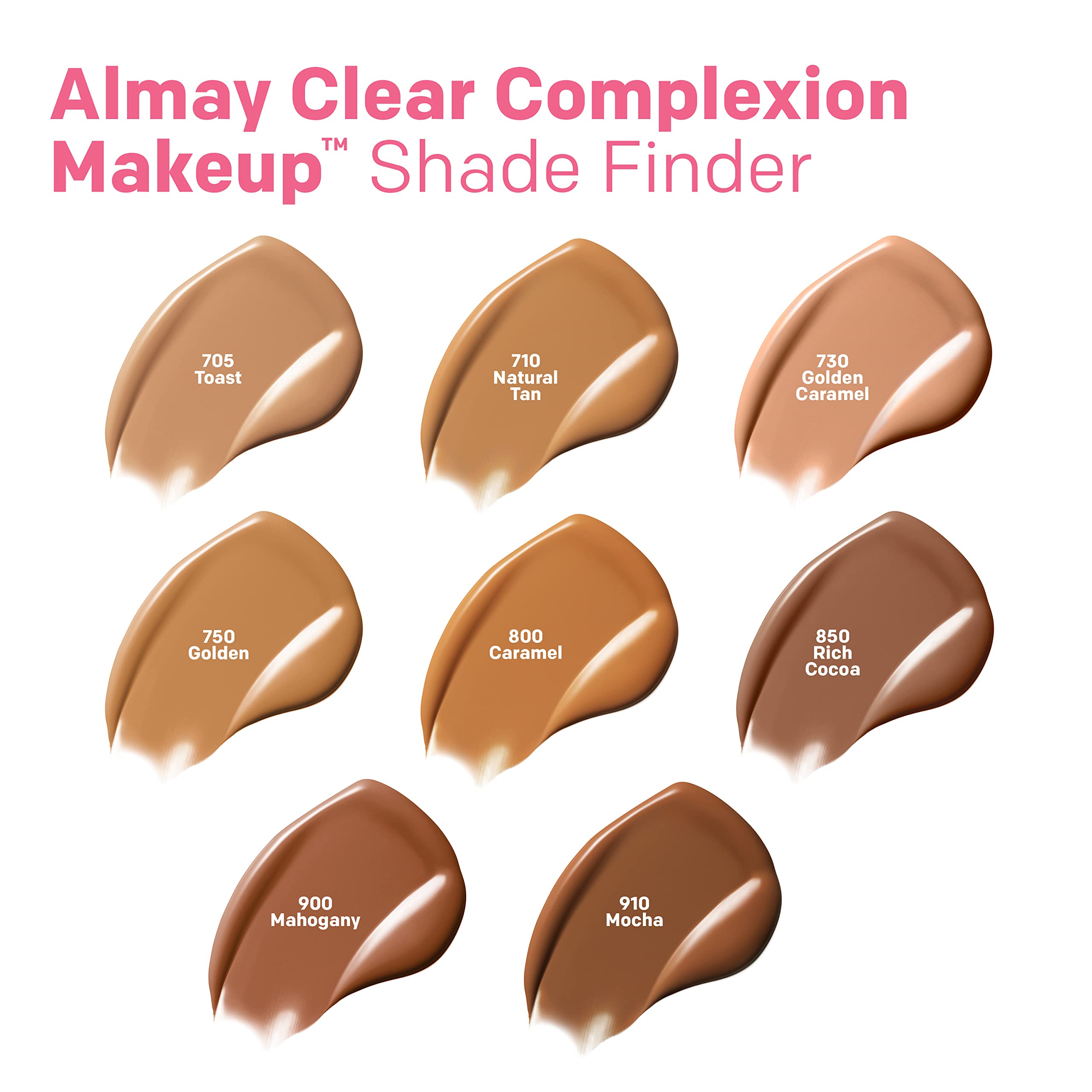 Almay Clear Complexion compact image stresses fragrance-free, hypoallergenic formula.