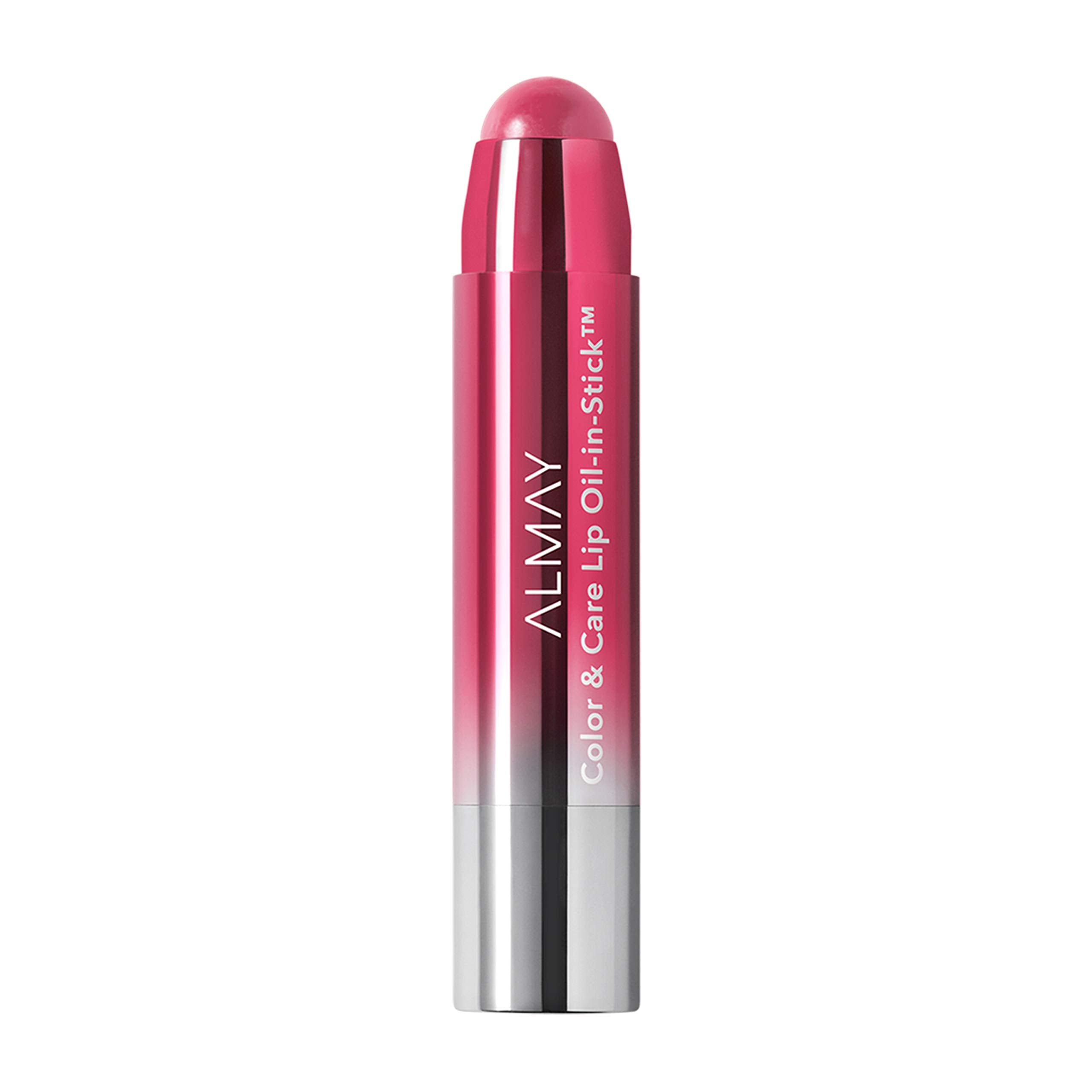 Almay lip oil swatch Cake Walk 140 delivers a sheer color with non-sticky shine.