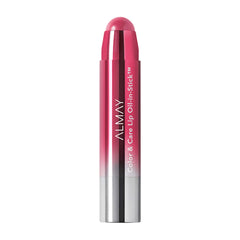Almay lip oil swatch Cake Walk 140 delivers a sheer color with non-sticky shine.