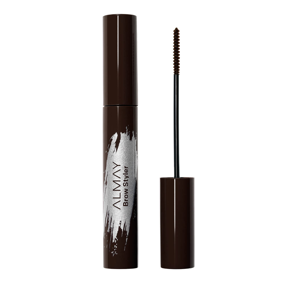 Almay Eyebrow Styler dark brown tube showcased for natural definition.