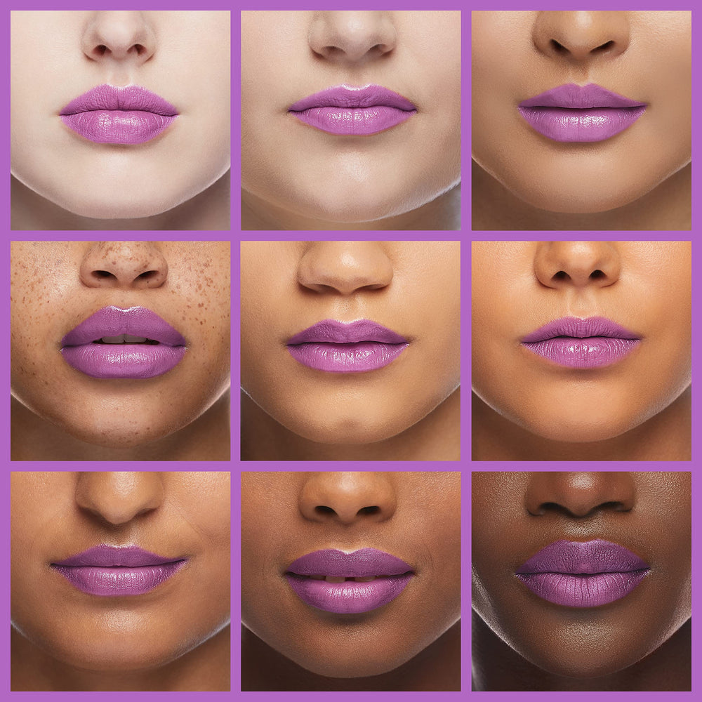 Almay Goddess Gloss high-shine closeup emphasizes a glossy lip texture