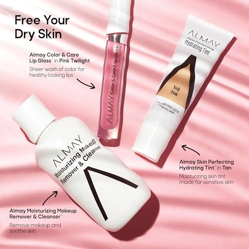 Almay Hydrating Tint Sand 130 blended to match skin tone.