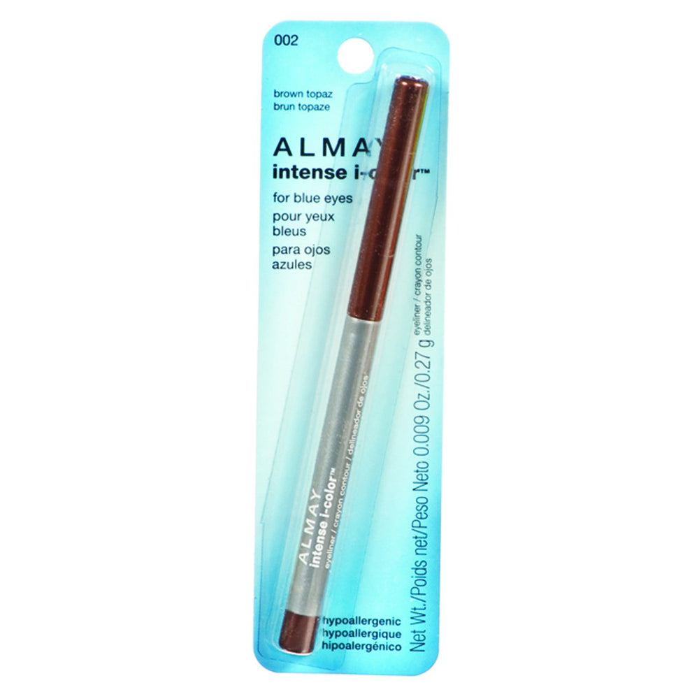 Almay Intense i-Color Eyeliner Brown Topaz pencil with built-in sharpener supports precise lines.