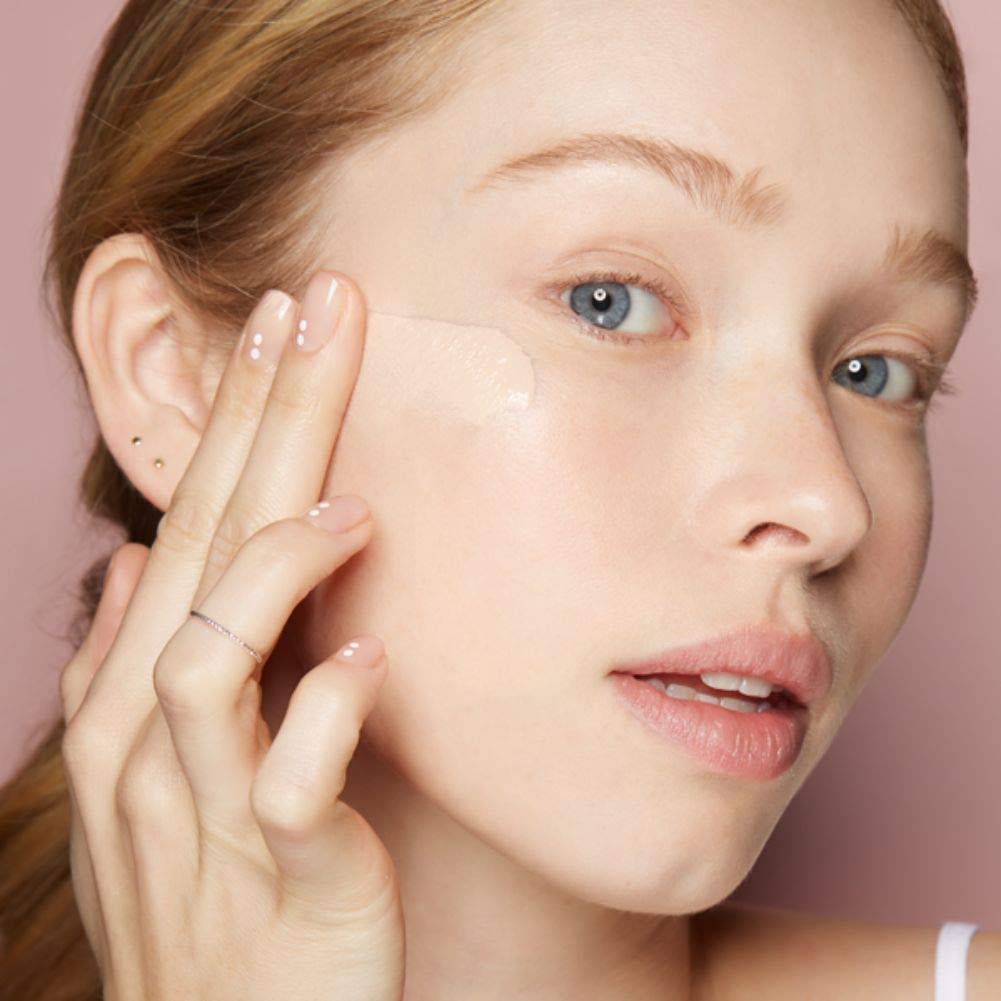 Almay foundation vitamin E lemon extract visual highlights skin-nourishing glow.