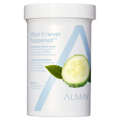 Almay Longwear Eye Makeup Remover Pads in a resealable pack dissolve waterproof mascara effortlessly.