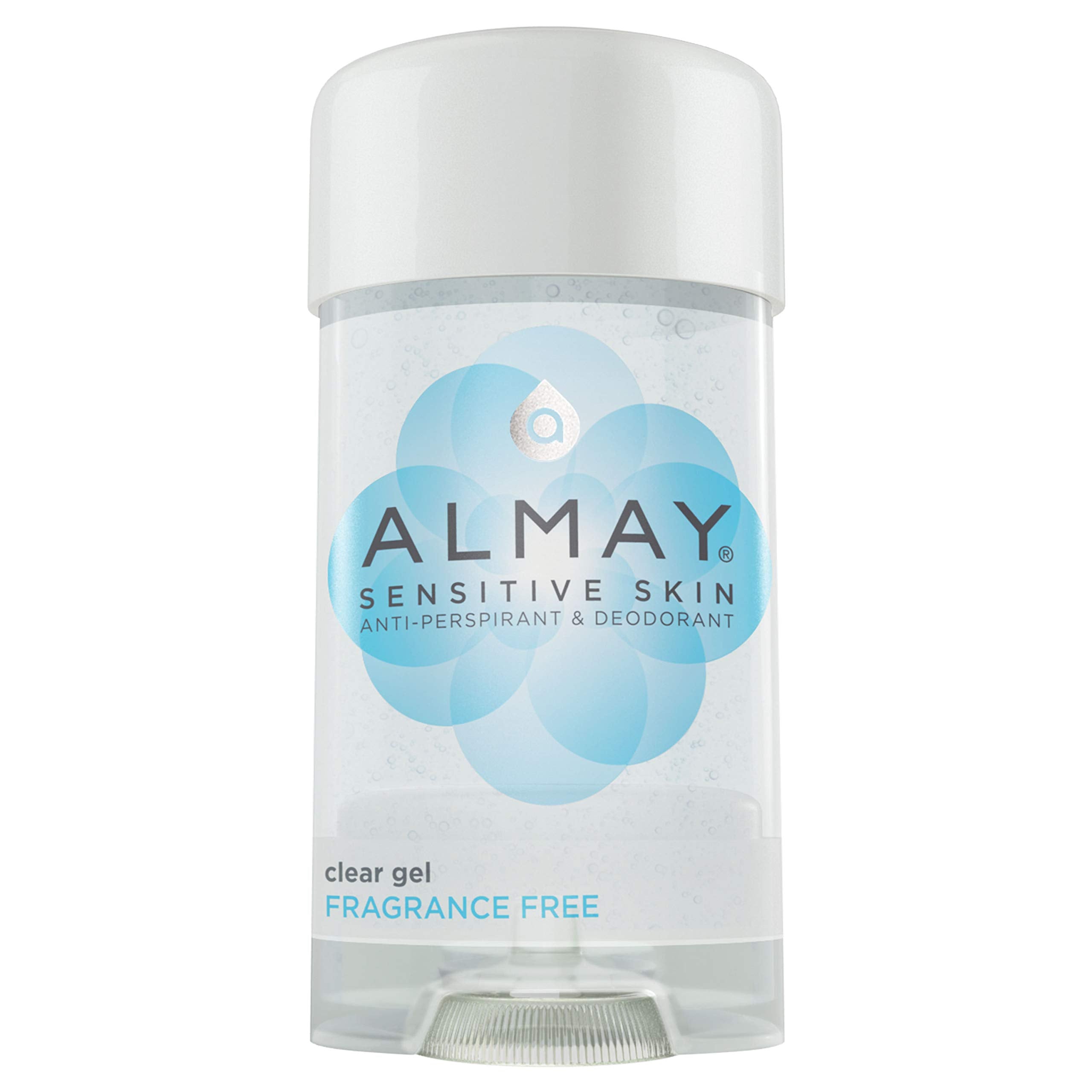 Almay sensitive skin clear gel deodorant pack6 provides all-day protection with smooth application.