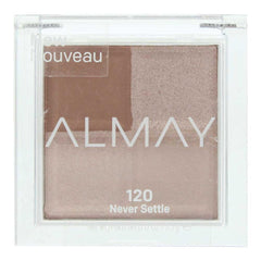 Almay Shadow Squad Never Settle compact front shows four finishes for day-to-night versatility