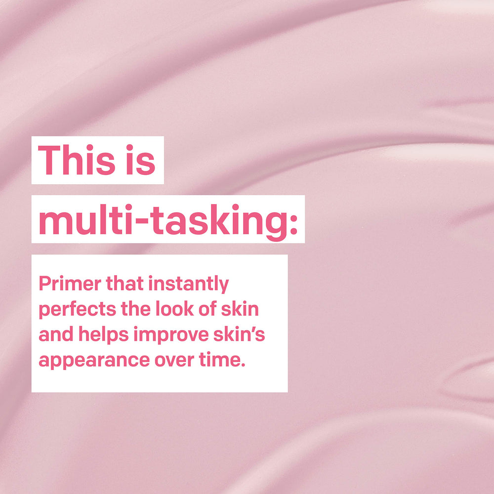 Almay Skin Perfecting Primer applied to hand for even texture.