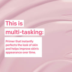 Almay Skin Perfecting Primer applied to hand for even texture.