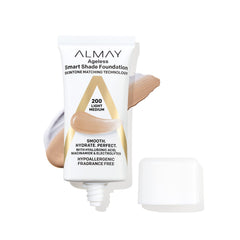 Almay Smart Shade Foundation bottle showing color-changing formula for personalized complexion