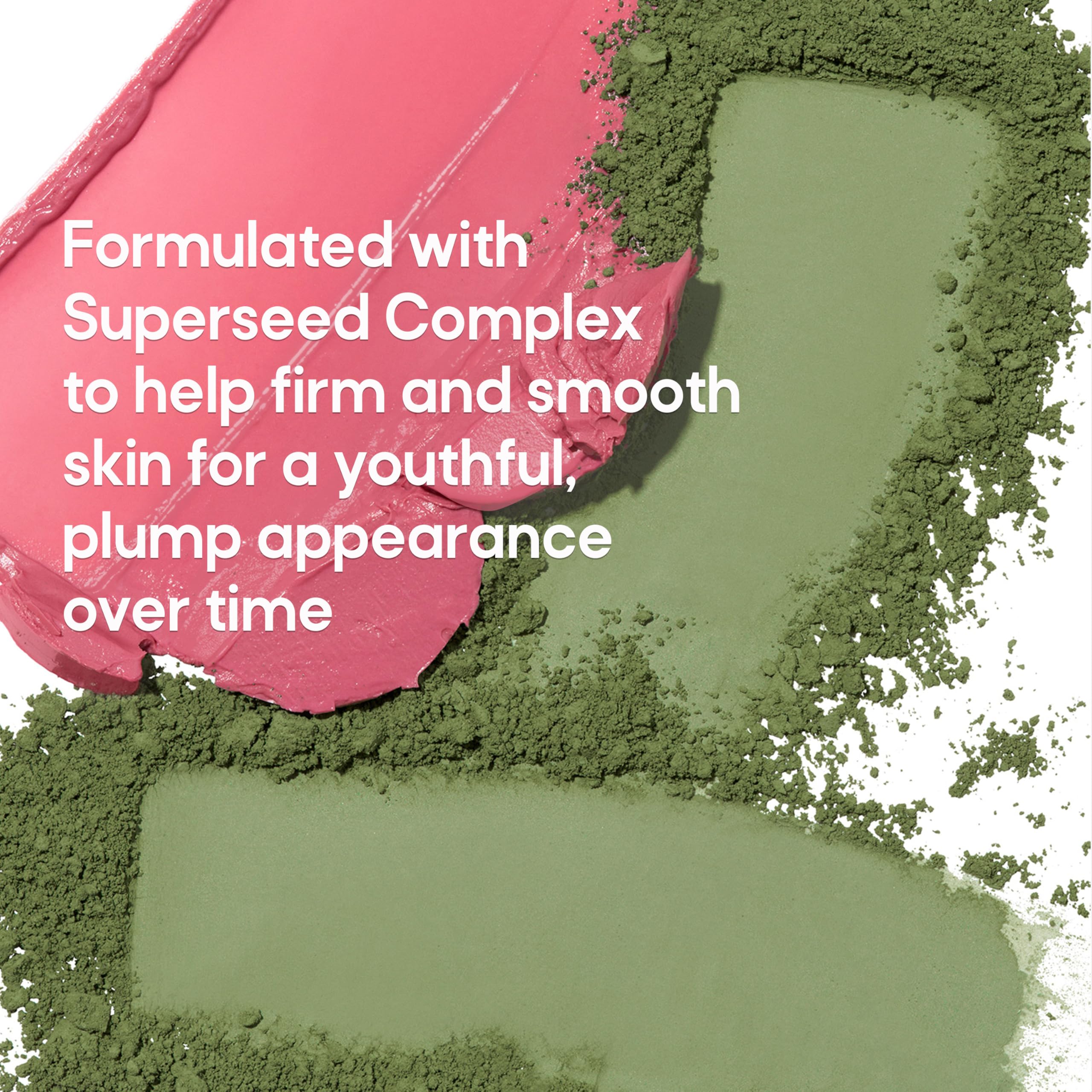 Almay SuperSeed Complex closeup highlights nourishing, skin-smoothing ingredients.