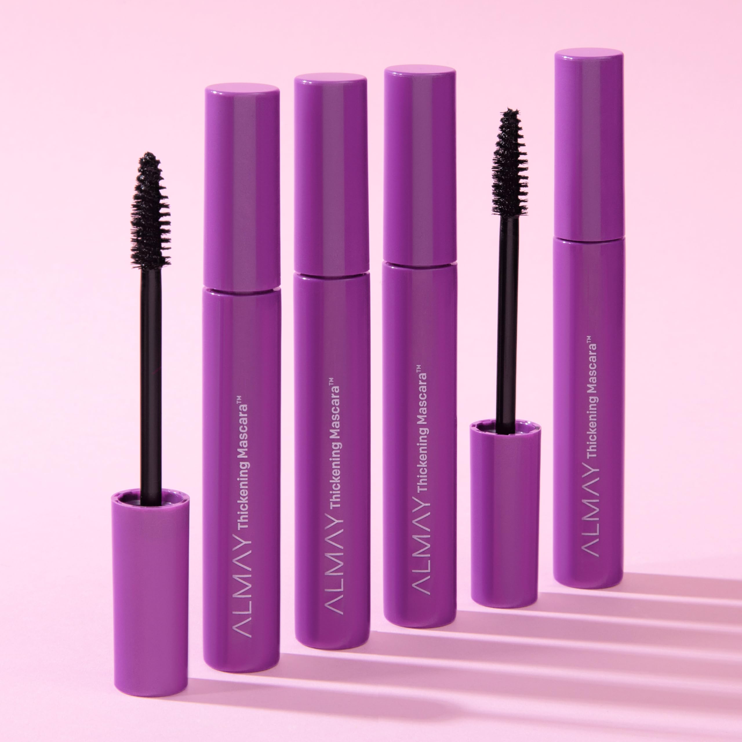 Almay Thickening Mascara packaging shot highlighting fragrance-free formula.
