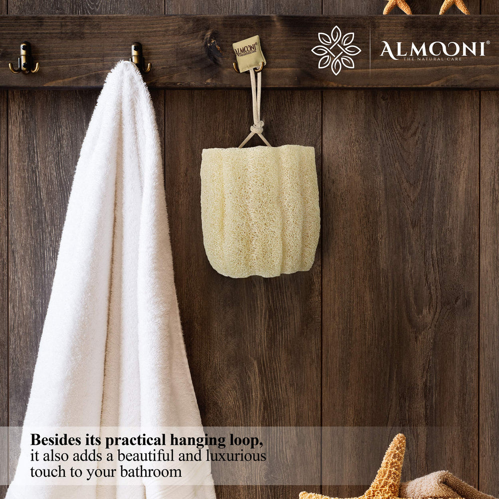 ALMOONI gift-pack shower sponges ideal for thoughtful spa gifts.