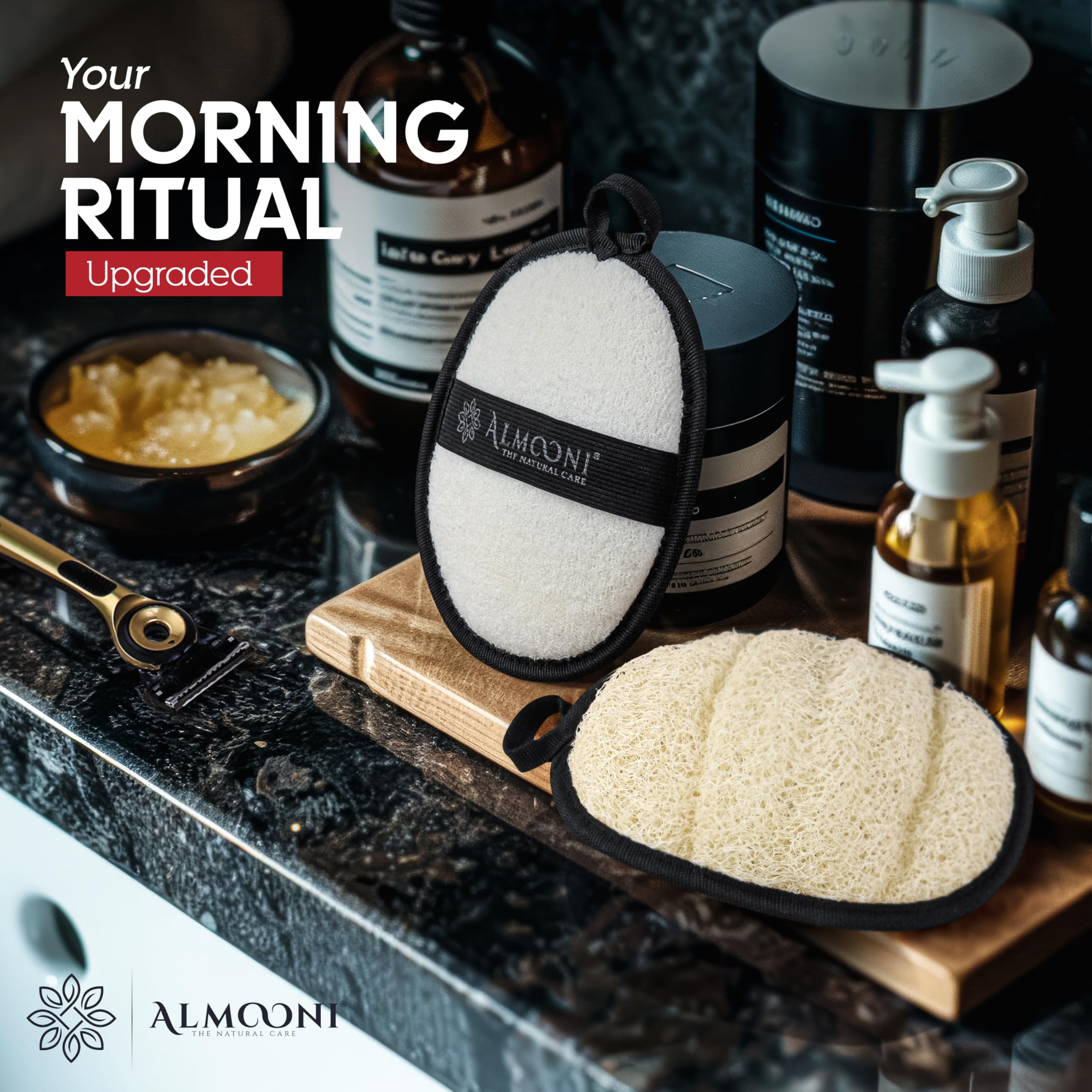 ALMOONI loofah durable and quick-drying for daily use