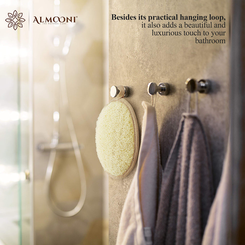 ALMOONI loofah sponge flexible bend follows body contours