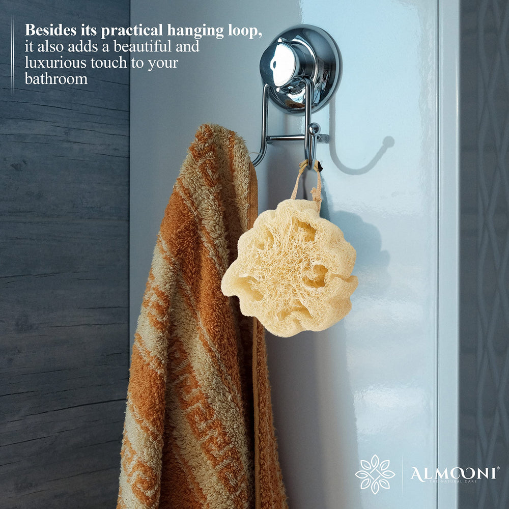 ALMOONI natural exfoliation action creating gentle lather.