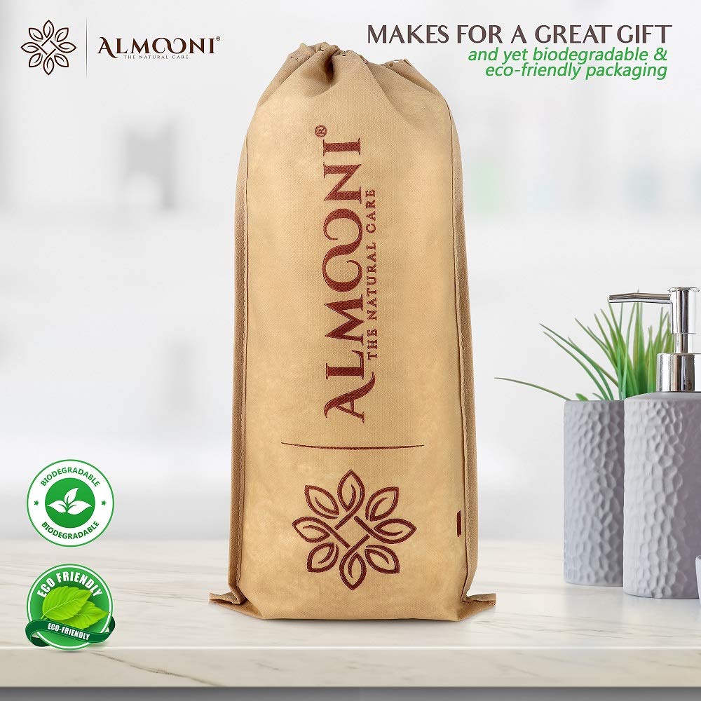 ALMOONI unisex shower back scrubber works for men and women’s routines.