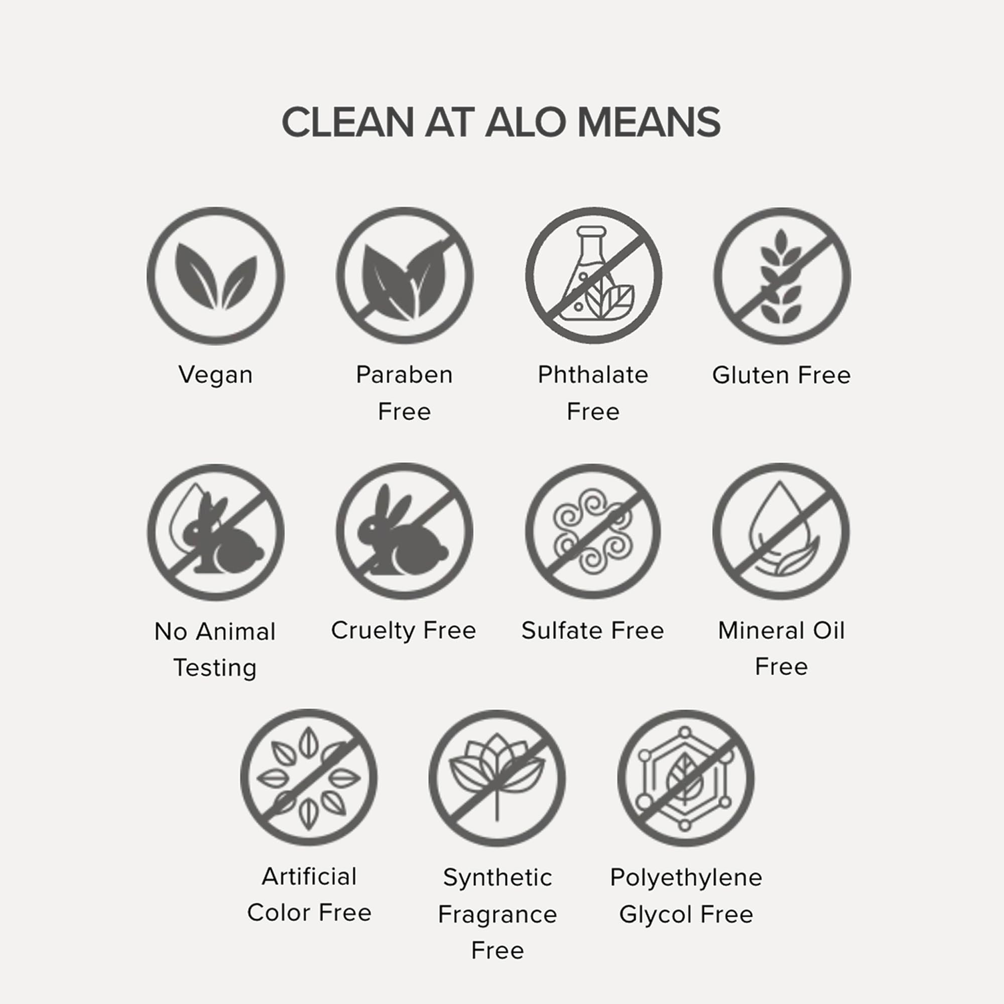 Alo packaging recyclable and clean formula without parabens