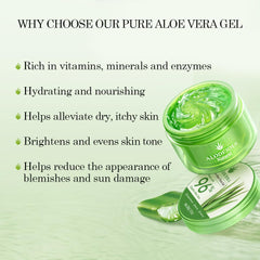 Aloderma Aloe Gel being applied on skin for fast-absorbing moisture.