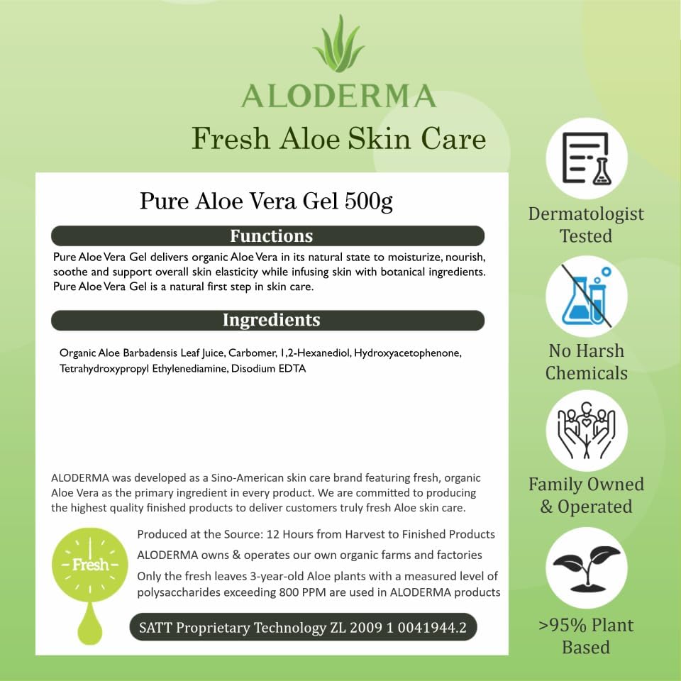 Aloderma lightweight hydration suits face and body for daily use.
