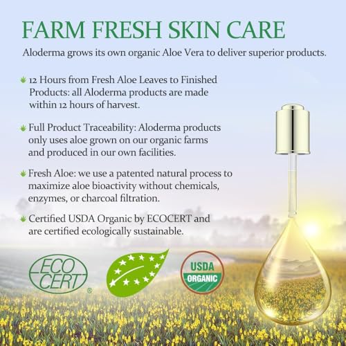 Aloderma on-site production preserves actives with quick processing.