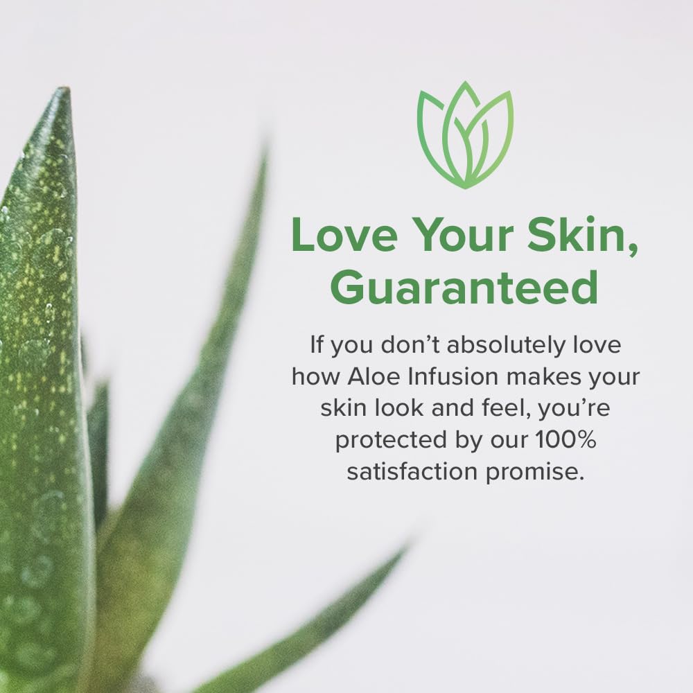 Aloe Infusion night-time routine with the jar as anti-irritation cream.