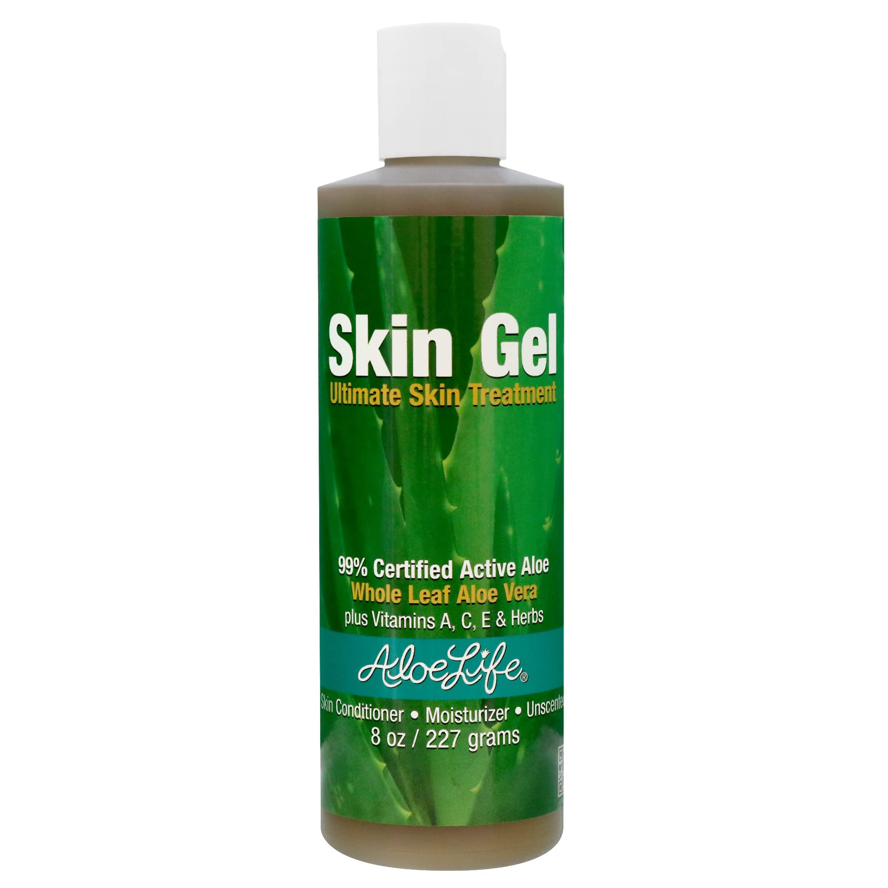 Aloe Life Skin Gel application close-up for skin hydration.