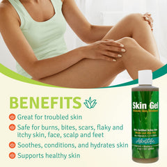 Aloe Life Skin Gel being dispensed from pump for easy use.