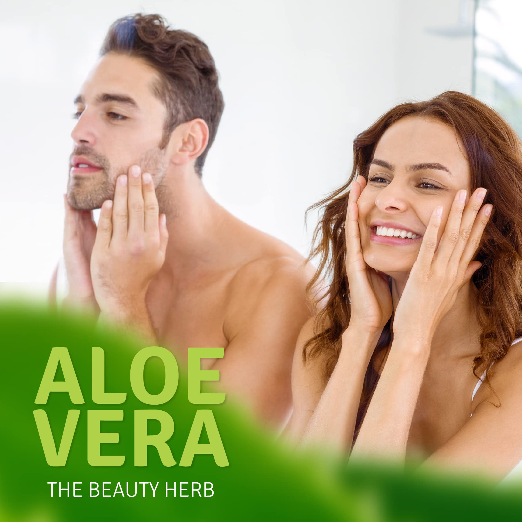 Aloe Life Skin Gel on hand illustrating daily moisture.