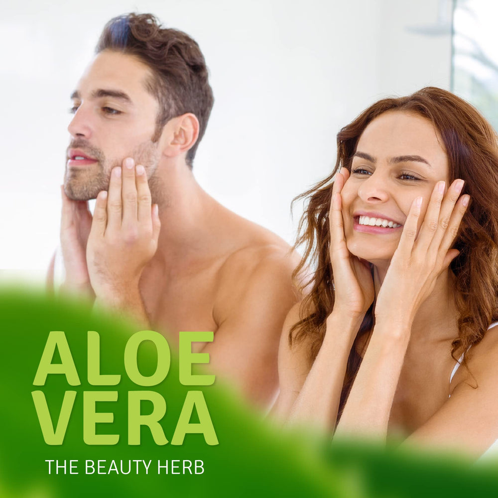 Aloe Life Skin Gel on hand illustrating daily moisture.